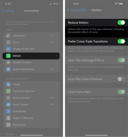 Reduce motion on iphone 422x450 1 Reduce Motion on iPhone
