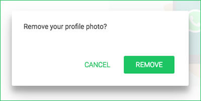 Remove WhatsApp Profile Picture