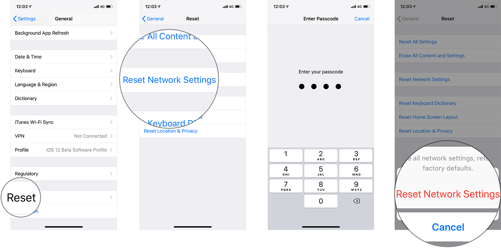 Reset Network Settings on iPhone or iPad in iOS 12