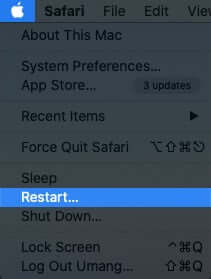 Restart your Mac