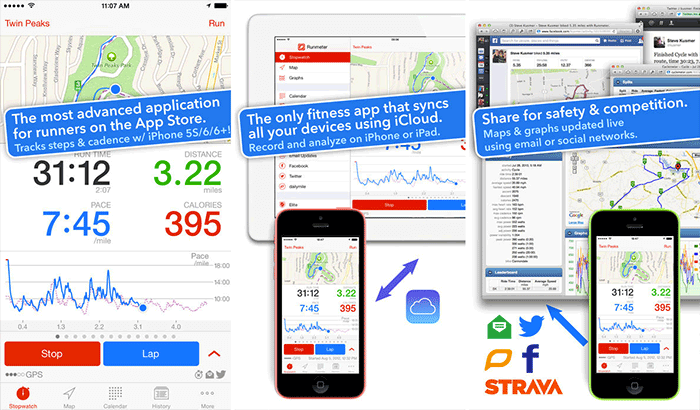 Runmeter GPS Cycling iPhone App Screenshot