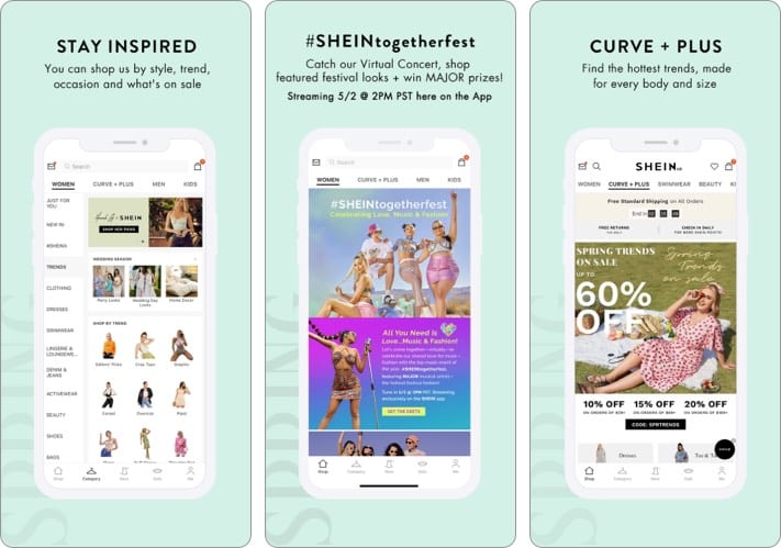 SHEIN best shopping app for iPhone