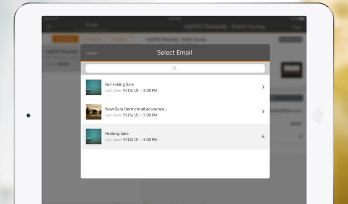 Salesforce Marketing Cloud iPad App Screenshot