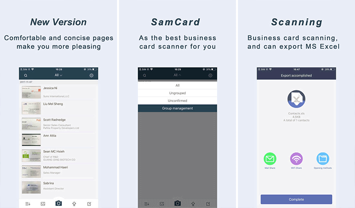 SamCard Pro Business Card Readers and Scanners iPhone App Screenshot