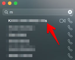 Search FaceTime Contacts in Mac