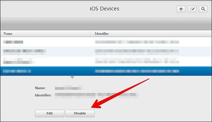 Select Device and Click on Disable