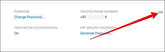 Select edit which is under security section Select Edit which is under Security section