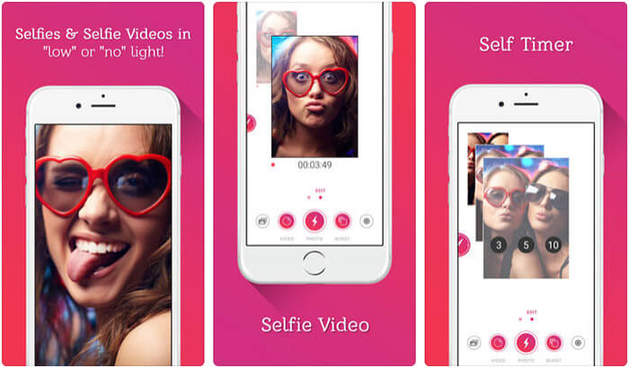 Selfshot Front Flash Camera iPhone and iPad App Screenshot