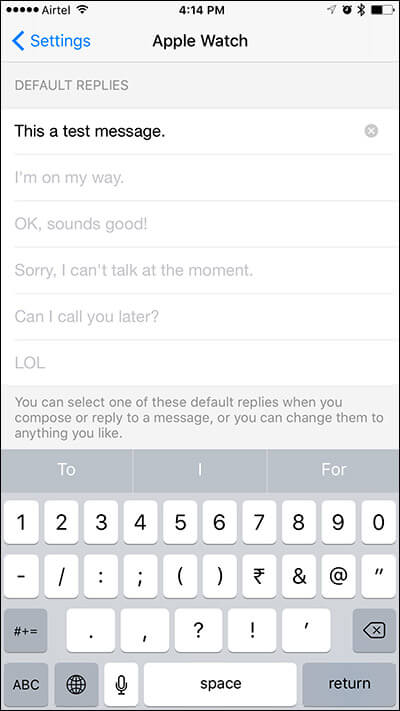 Set Custom Replies for Messenger App on Apple Watch