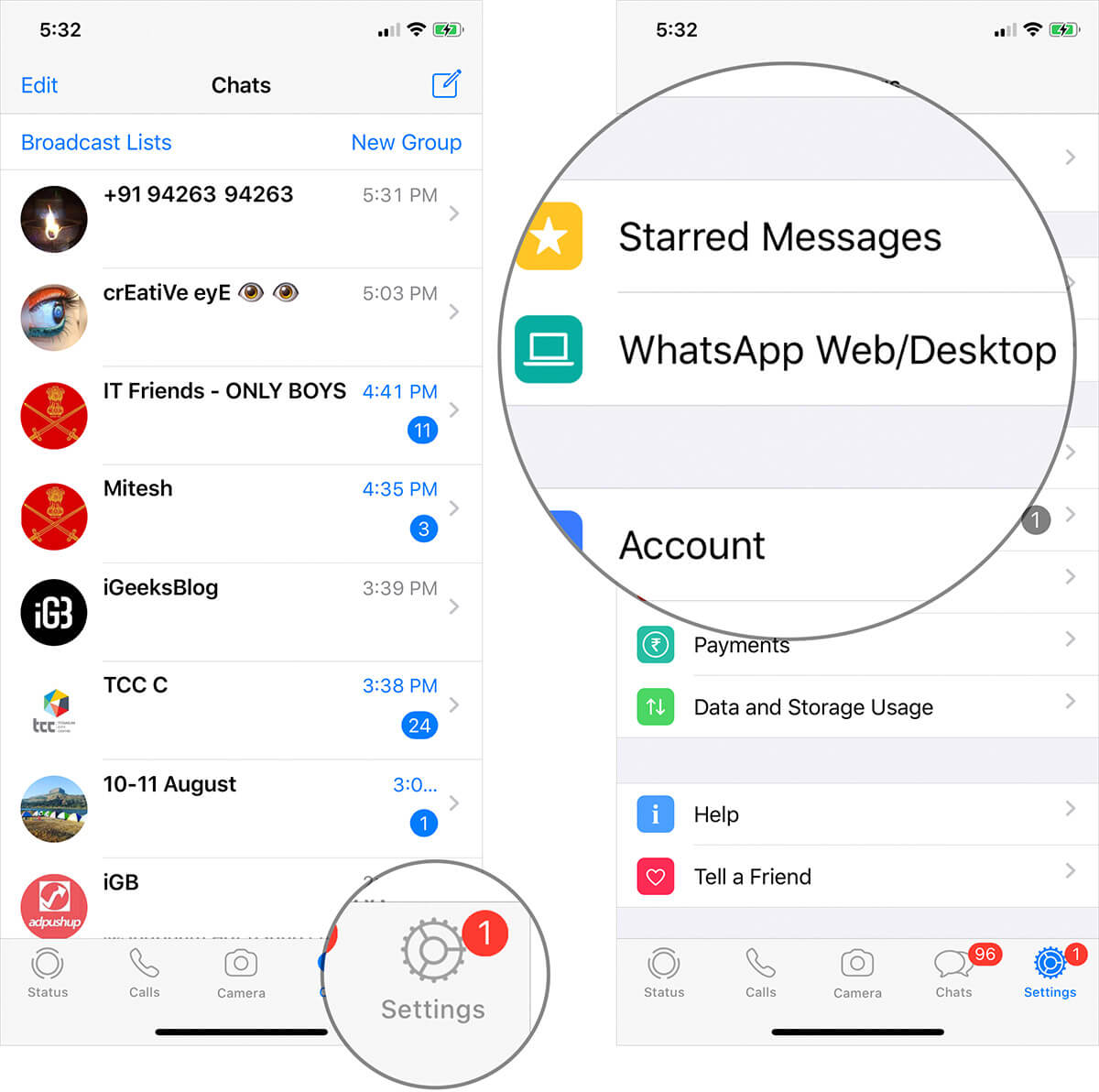 Set up and Use WhatsApp Web with iPhone