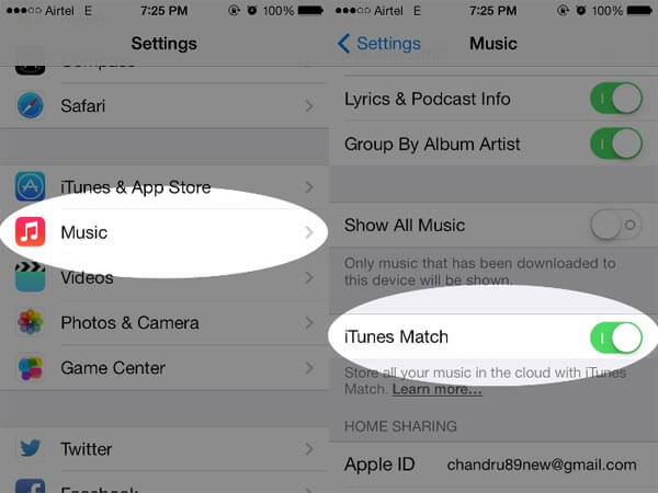 Setup iTunes Match on iPhone and iPad