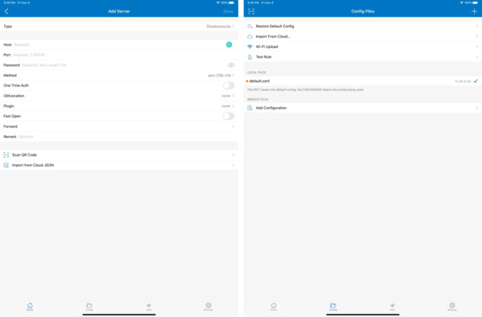 Shadownrocket efficient proxy utility client for iPad