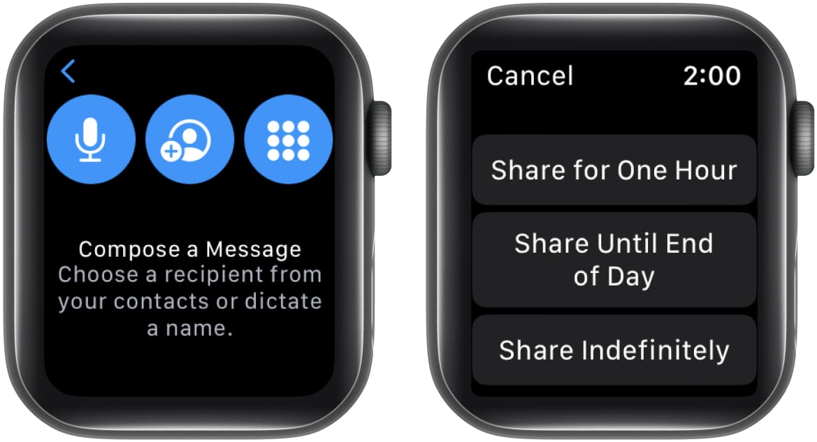Share your location using Find People on Apple Watch