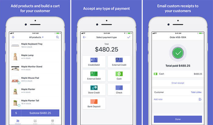 Shopify iPhone and iPad POS App Screenshot