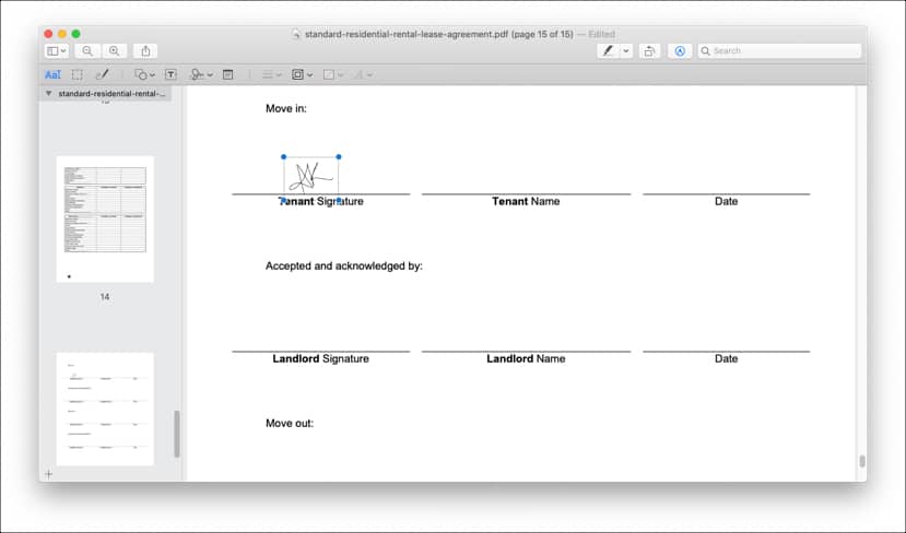 Sign PDF documents on Mac using Preview