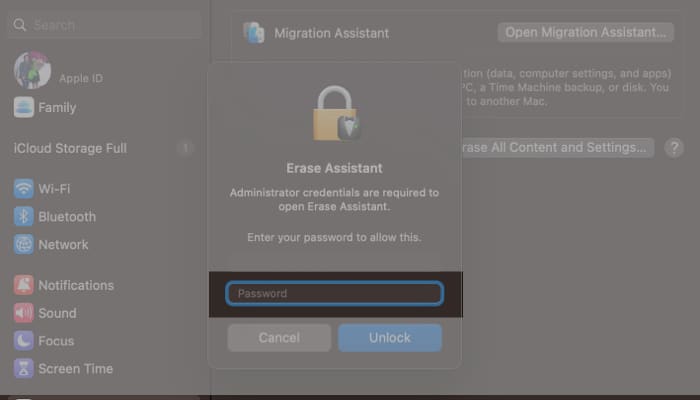 Sign in with your administrator login enter the password to log in to your Mac