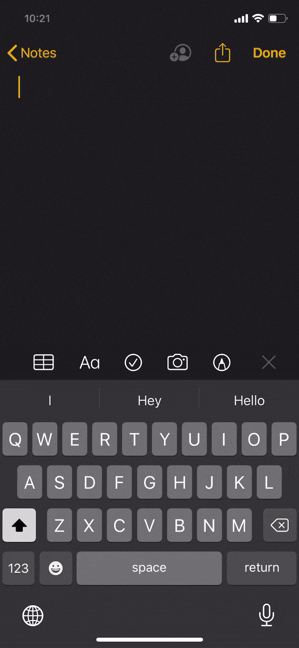 Single tap for capital letters and changing numbers on iPhone