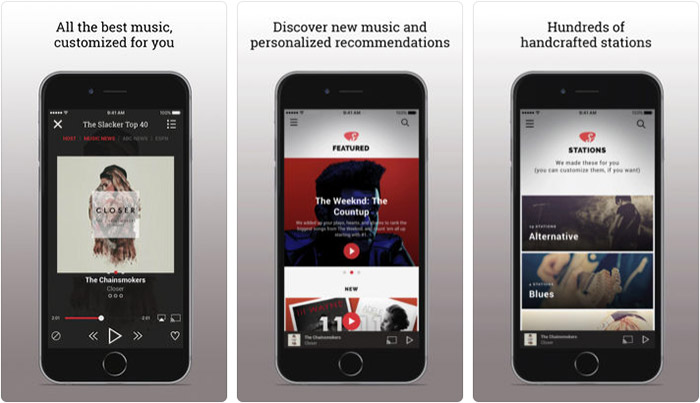 Slacker Radio Music Streaming iPhone and iPad App Screenshot