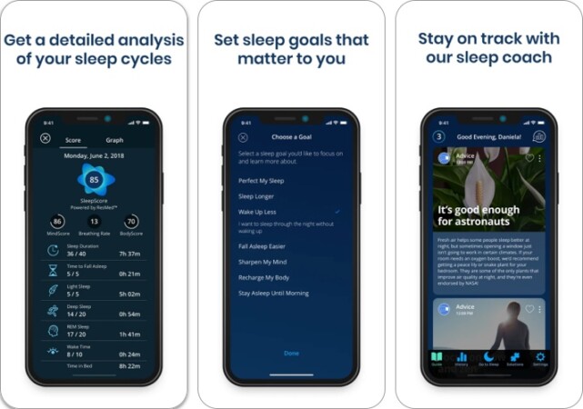 SleepScore Go beyond Tracking app for iPhone