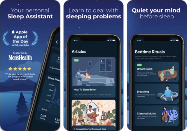 Sleepzy Sleep Cycle Tracker app for iPhone