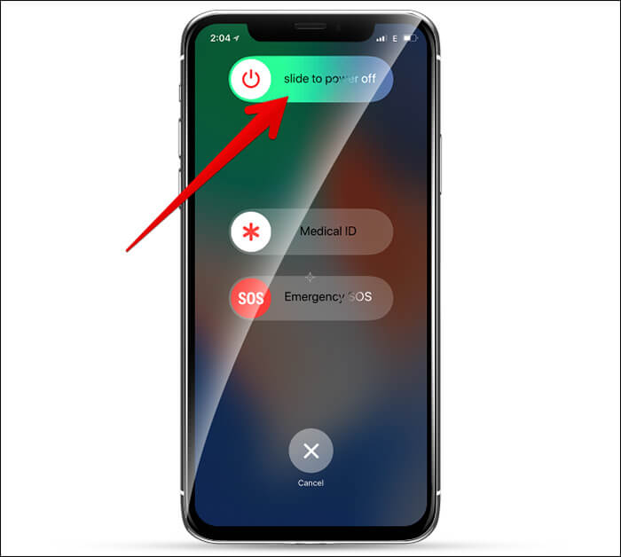 Slide to Power Off iPhone X