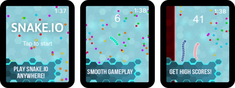 Snake.io game app for Apple Watch