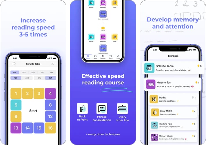 Speed Reading & Schulte Grid