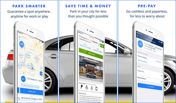 SpotHero Car Parking iPhone App Screenshot