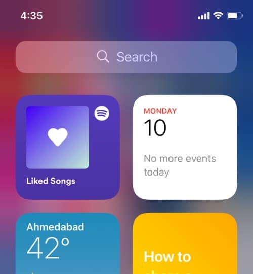 Spotify third-party iPhone Home Screen widget
