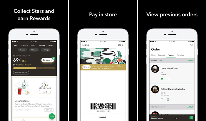 Starbucks iPhone App Screenshot