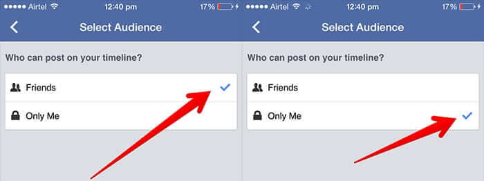 Stop Others from Posting on Your Facebook Wall on iPhone
