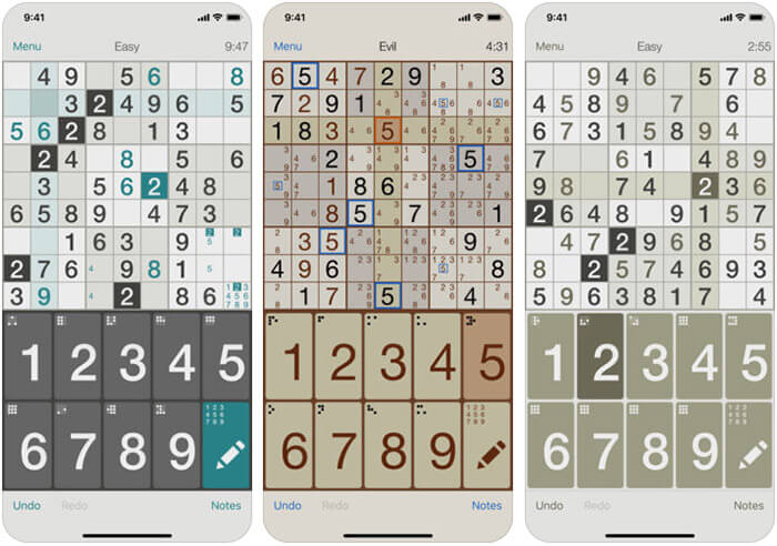 Sudoku iPhone and iPad Game Screenshot