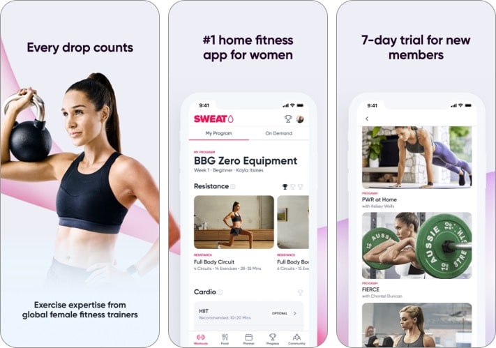 Sweat mothers day fitness iOS app