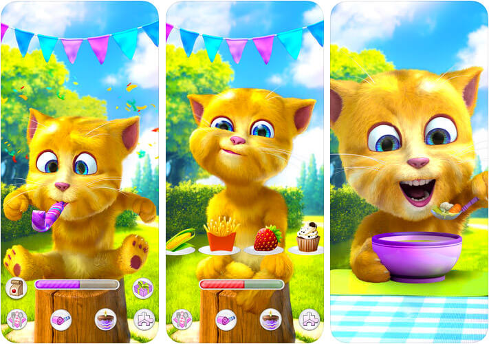 Talking Ginger 2 iPhone and iPad Virtual Pet App Screenshot