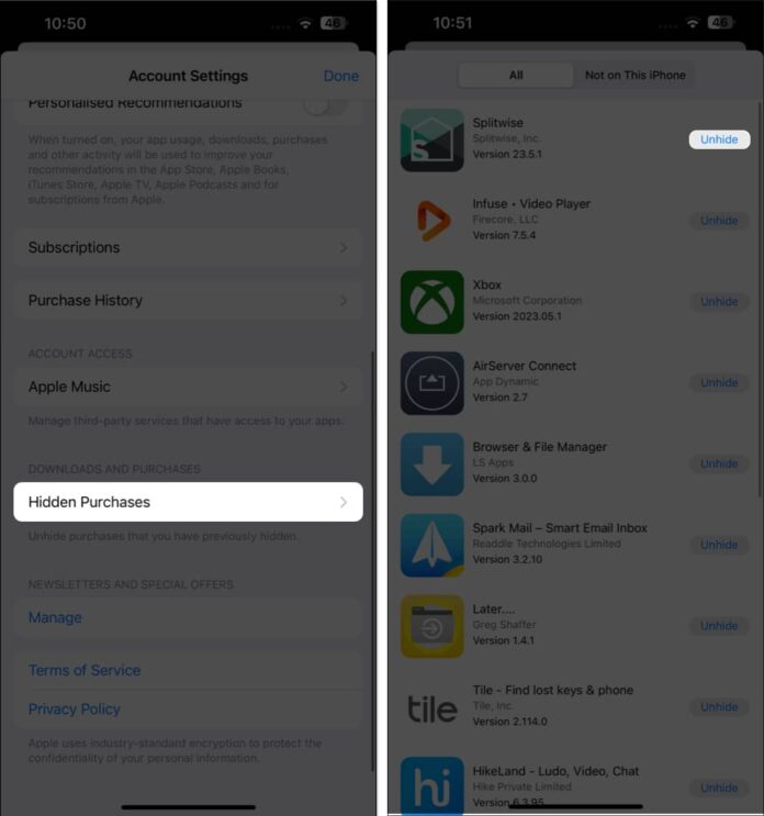 HOW TO HIDE APP STORE SUBSCRIPTION HISTORY visual data 5