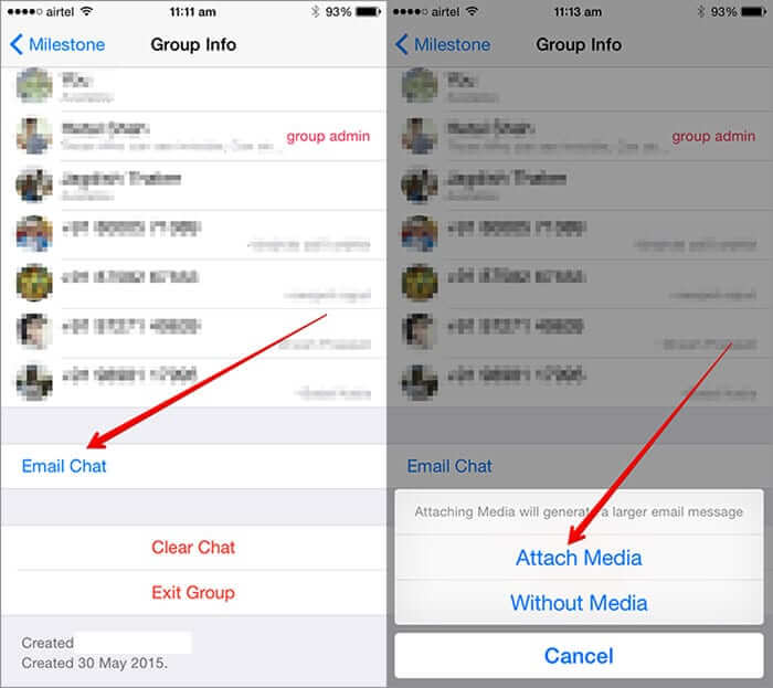 How to Email your WhatsApp Chat from iPhone - 27