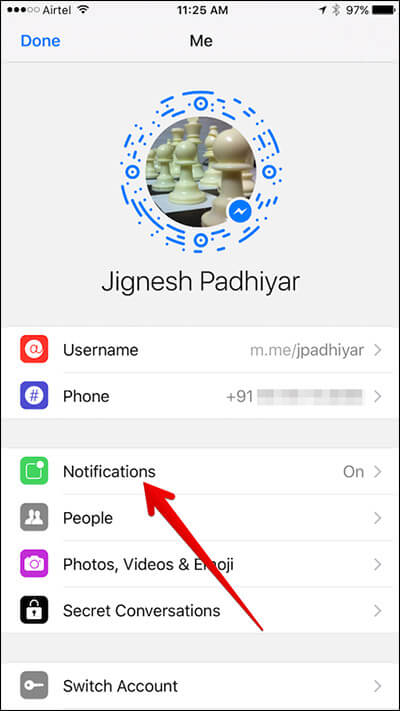 Turn Off Notification Sound in Facebook Messenger App on iPhone  How to  - 73