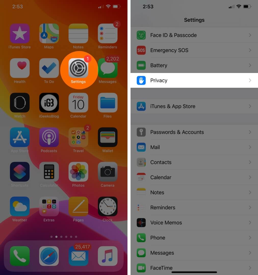 Tap-on-Settings-then-Privacy-on-iPhone