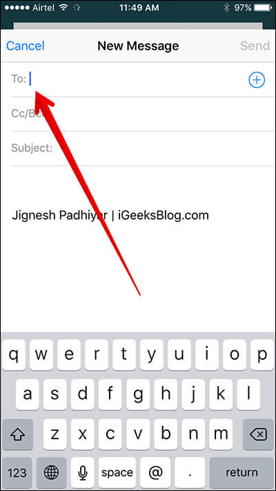 Remove Unwanted Email Suggestions from iPhone iPad Mail App - 5