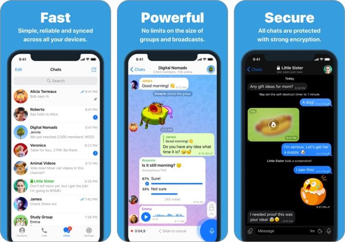 Telegram iMessage Alternative app screenshot