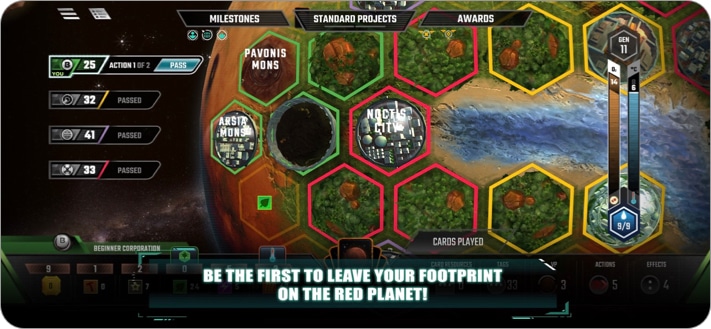 Terraforming Mars board game for iPhone and iPad