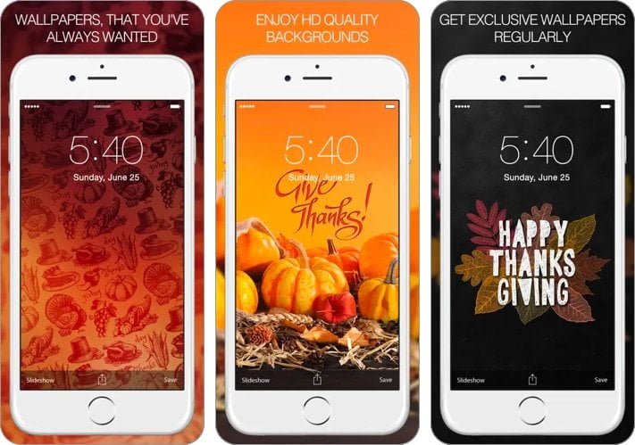 Thanksgiving Wallpapers app for iPhone
