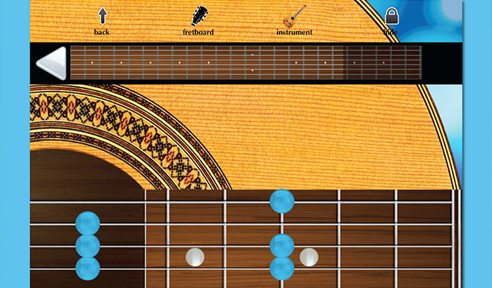 The guitar with songs iphone and ipad app screenshot The Guitar with Songs iPhone and iPad App Screenshot
