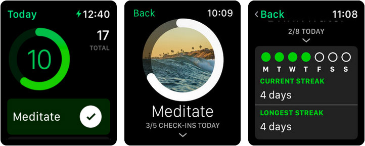 Today Habit tracker Apple Watch Reminder App Screenshot