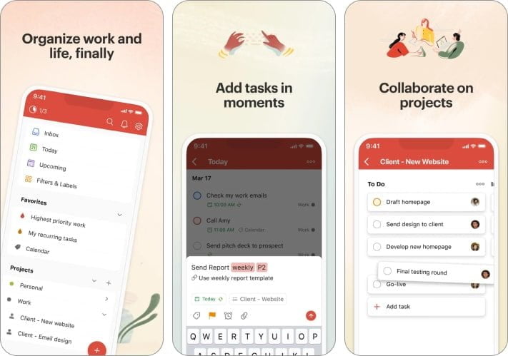 Todoist productivity app for iPhone and iPad