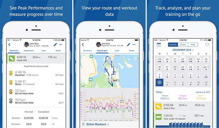 TrainingPeaks Swimming iPad App Screenshot