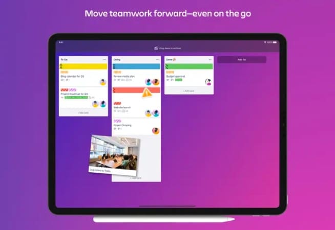 Trello project management app for iphone and ipad