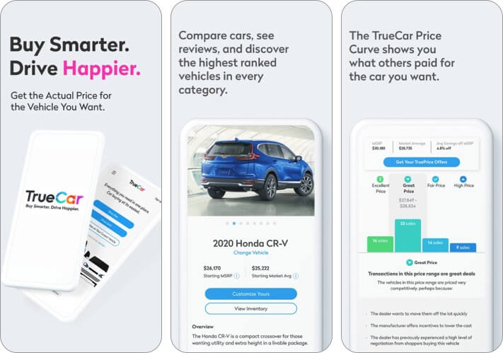 TrueCar iPhone and iPad Car Buying App Screenshot