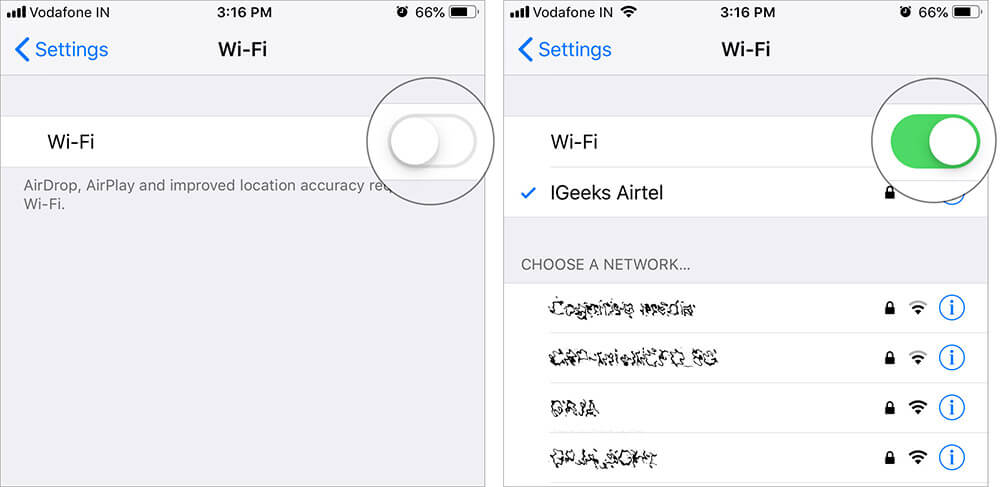 Photo Stream Not Working on iPhone or iPad How to Fix It Turn OFF or ON WiFi on iPhone