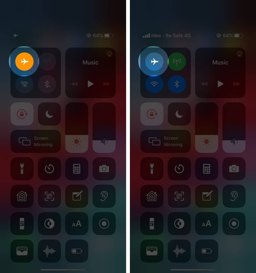 How to Fix FaceTime Waiting for Activation Error on iPhone Turn ON Airplane Mode and Turn Off Again